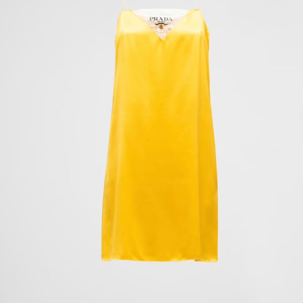 prada gold mini dress and prada belt (receipt shown) l
